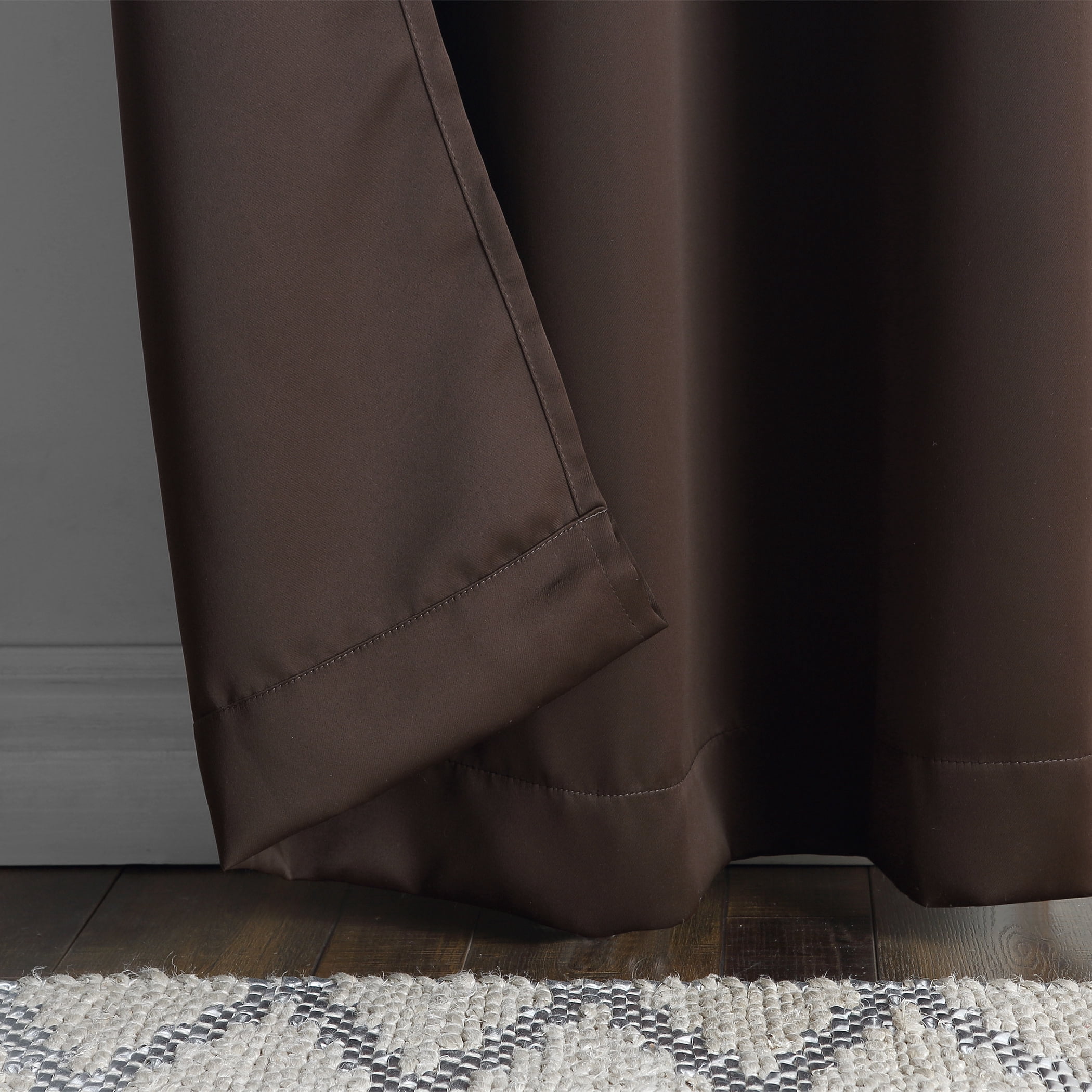 Sun Zero Brant Tab Top Energy Saving Blackout Window Curtain Panel, 40"X63", Gray