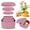 3 Pack - Pink, variant on PETGLE Silicone Food Storage Lunch Bento Box Set of 3 Reusable Nesting Containers with Lids BPA Free Dishwasher Microwave Oven Freezer Safe Leakproof (6.7oz, 10oz, 20oz)