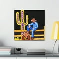 thumbnail image 4 of Cowboy on Fence Post - Canvas, 4 of 10