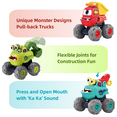 thumbnail image 6 of Domolli Toy Cars for 1 Year Old Boy Gifts Monster Trucks Boys Toys for 1 2 3 4 5 Year Old Boys Girls Toddler Car Toy Trucks Baby Boy Toys 12-60 Months Pull Back Cars for Toddlers 1-3 Birthday Gift, 6 of 8