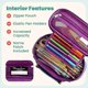 thumbnail image 3 of Large Capacity Pencil Case - Mermaid Pencil Case - Cute Pencil Case for Girls - Mermaid Purple Pencil Case, 3 of 5