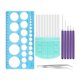 thumbnail image 1 of Kit de herramientas para filigrana de papel ranurado, aguja para rizar y enrollar, bolígrafo de diferentes tamaños 8 piezas con peine, 1 of 8