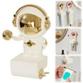 thumbnail image 2 of Kemoqi Spaceman Suction Cup Toothpaste Squeezer Gold, Toothpaste Squeezer，No Drill，Astronaut Suction Toothpaste Dispenser Creative Manual Tube Holder for Bathroom Wash & Hand Dispenser for Home Use, 2 of 9