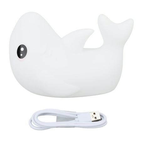 

Night Light Silicone Cute Shark USB Rechargeable LED Colorful Night Lamp for Babies Breastfeeding Sleeping