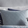 thumbnail image 5 of 9 Piece Queen Polyester Comforter Set with Damask Prints, Blue and Gray, 5 of 5