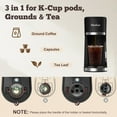 thumbnail image 4 of Bluebow Hot & Iced Coffee Maker, 3 in 1 Single Serve Brew for K Cup, Ground Coffee & Tea, Iced Tea Maker, 6-12oz Brew Size, Black, 4 of 9