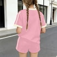 thumbnail image 5 of Riecok Girls Outfit Sets Short Sleeve T Shirt Shorts Summer 2 Piece Short Sets Workout Sportwear Clothes, 5 of 6