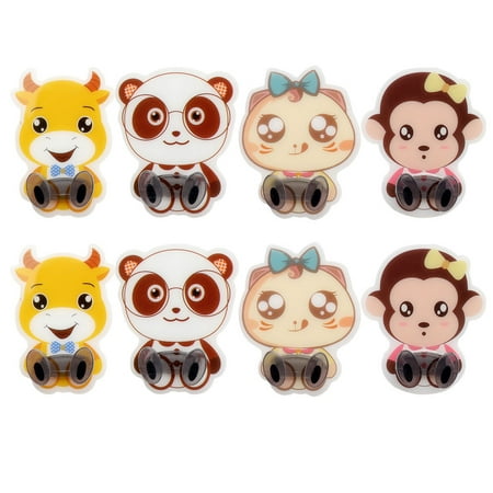 

8Pc Cartoon Hooks Creative Hooks Strong Adhesive Hook for Home (Assorted Color)