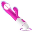 thumbnail image 2 of Juguete vibrador de doble extremo para mujer, 30 modos de vibración, juguete de vibración ergonómico de silicona recargable, rojo rosa, 2 of 8