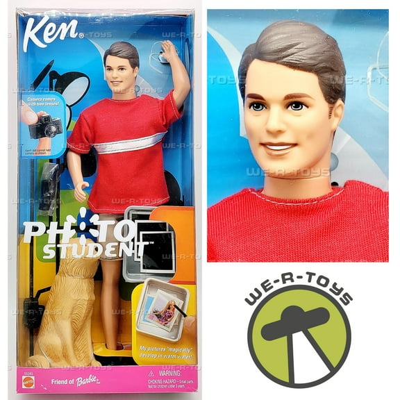 Photo Student Ken Friend of Barbie Doll with Dog 2001 Mattel 55263