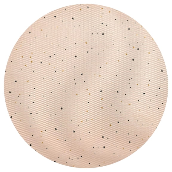 Peach Solid Color Background 15.4in Diameter PVC Plate Mat, Heat-Resistant and Cuttable, Kitchen Decor