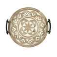 thumbnail image 4 of SOFE Rustic Wooden Serving Table Tray, Round, 17.3" x 15.7" x 3.7", Wood, 4 of 8