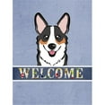 thumbnail image 1 of Carolines Treasures BB1441GF Tricolor Corgi Welcome Flag Garden Size, 1 of 3