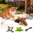 thumbnail image 4 of Flying Cat Toy with Remote Control, for Hunting Instinct Play, Lifelike Fluttering Prey USB Rechargeable Motion Toy for Indoor Cats (Brown), 4 of 9