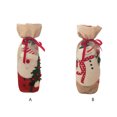 thumbnail image 4 of Bearachild Botella de vino de Navidad, cubierta antipolvo, decoraciones para fiestas, Protector de lino, hogar, familia, restaurante, cena, Kits de decoración para fiestas Muñeco de nieve, 4 of 6