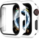 thumbnail image 1 of Yanonmyfd  2 Piezas Funda para Apple Watch Series 6/5/4/SE 3/SE 2/SE 40mm Protector Pantalla Vidrio Templado Incorporado,HD Protección Completa PC Dura Estuche Protective Case,Negro,40mm, 1 of 45