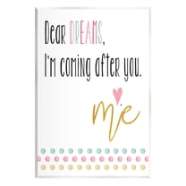 Stupell Industries Dear Dreams Motivational Phrase Graphic Art Unframed Art Print Wall Art, Design by Alli Rogosich