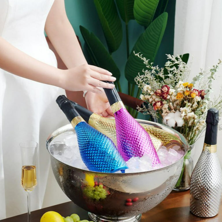Champagne galvanized metal cold water bucket (5QT) Mimosa bar supplies /  cocktail bar ice bucket 