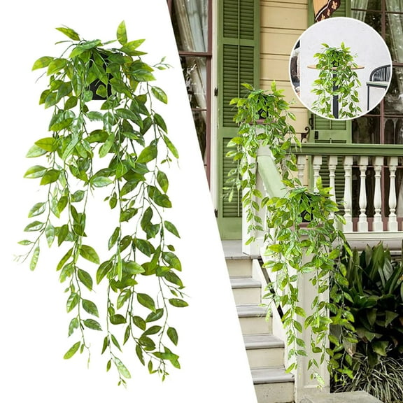 EZPXFCI Fake Hanging Plant with Pot,Artificial Hanging Plants Fake Ivy,Small Hanging Potted Plant,Small Potted for Home Room Indoor Outdoor Shelf Decor