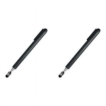 2X Universal Telescopic Stylus Pen for Touch Screens,Retractable Pointer Stick & with Special Flocking Tip(Black)