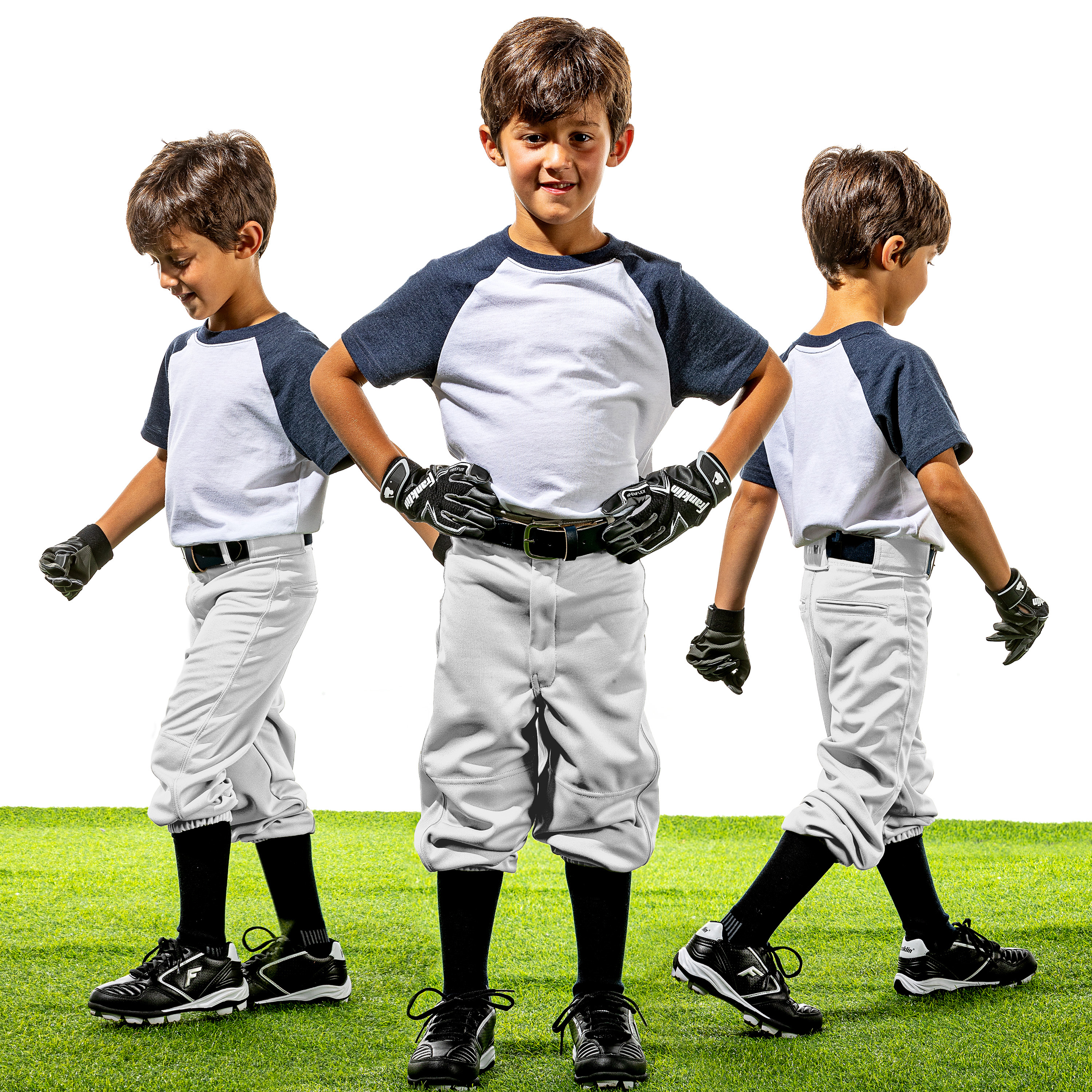 Franklin Sports Youth Baseball Pants, White, Small