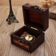 thumbnail image 3 of Vintage Style Wooden Storage Lock Box Treasure Jewellery Ring Trinket Gift Case, 3 of 7