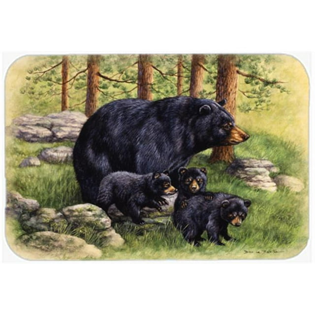 Black Bears par Daphne Baxter Grande Planche à Découper en Verre