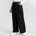 thumbnail image 5 of Chiccall Womens Wide Leg Pants Casual High Waisted Baggy Pants Loose Flowy Pleated Lounge Trousers, 5 of 7