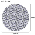 thumbnail image 6 of Blue Daisy Flower Floral Pattern Round Tablecloth 60"x60",Wrinkle Wipeable Table Cloth for Kitchen Dining Room Picnic Patio Party, 6 of 6