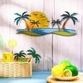 thumbnail image 6 of 11.81/17.7 inches Tropical Beach Metal Wall Decor Decorative Tropical Metal Wall Art Palm Tree Bathroom Decor Contemporary Coastal Wall Sculpture, 6 of 6