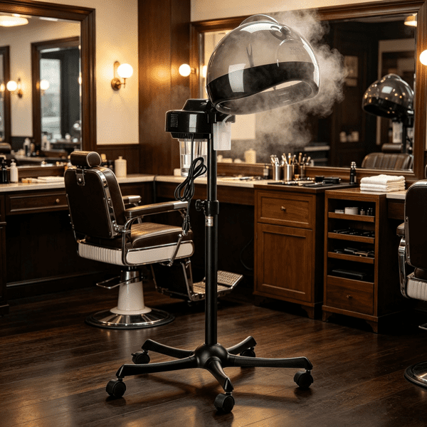 Professional Hair Steamer for Deep Conditioning, 11.81" Hooded Ionic Standing Hair Steamer with 2 Modes, Height-Adjustable with Timer, 5 Wheels (2 Lockable), for Salon, Home & Spa Use