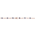thumbnail image 4 of Gem Stone King 18K Rose Gold Plated Silver Blue Created Sapphire and Round White Lab Grown Diamond Tennis Bracelet for Women (3.64 Cttw, Gemstone Birthstone, Oval 6X4MM, 7.25 inches), 4 of 4