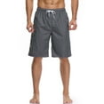 thumbnail image 4 of JTieacloth Men'S Quick Drying Swimming Trunks With Mesh And Beach Board Shorts With Pockets Summer Mens Cargo Shorts Gray, 4 of 4