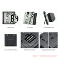 thumbnail image 5 of Termo higrómetro Reloj de pared digital con temperatura y humedad Pantalla grande de 8.6 '' Hora / Fecha / Semana Despertador y repetición ℃ / ℉ Seleccionable Termohigrómetro de interior Monitor, 5 of 5