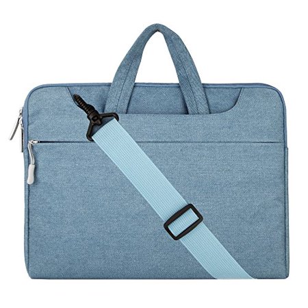 Mosiso Mosiso Laptop Shoulder Bag Sleeve Briefcase, Denim Fabric Carry
Case Cover for 14 Inch