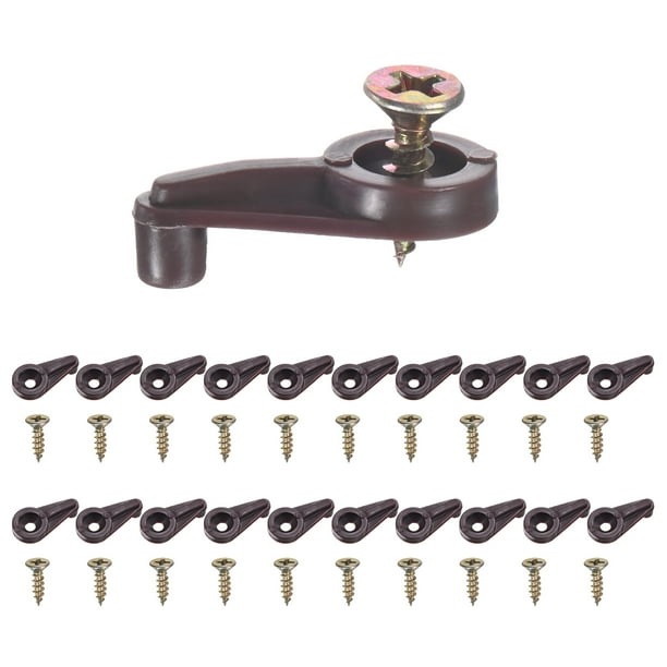 Uxcell 100 Pack Clips de Retención de Vidrio con Tornillo Cilíndrico de 4mm para Armario Transparente