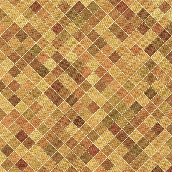 Ahgly Company Indoor Square Patterned Beer Orange Area Rugs, 4' Square