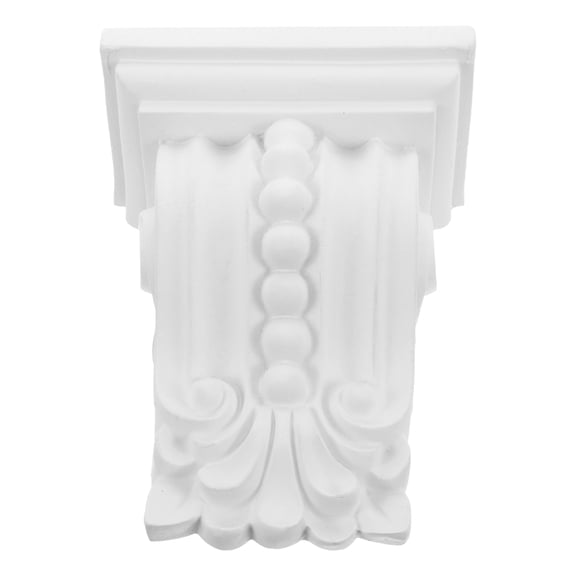 BESTOYARD White Carved Applique for Furniture Decorative Corbel Corner Molding PU Material