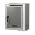 thumbnail image 3 of CIMAXIC Small Suggestion Box Mailbox With Lock Wall Hanging Complaint Suggestion Box Aluminium Alloy Box,11.22"X8.46"X4.13", 3 of 5