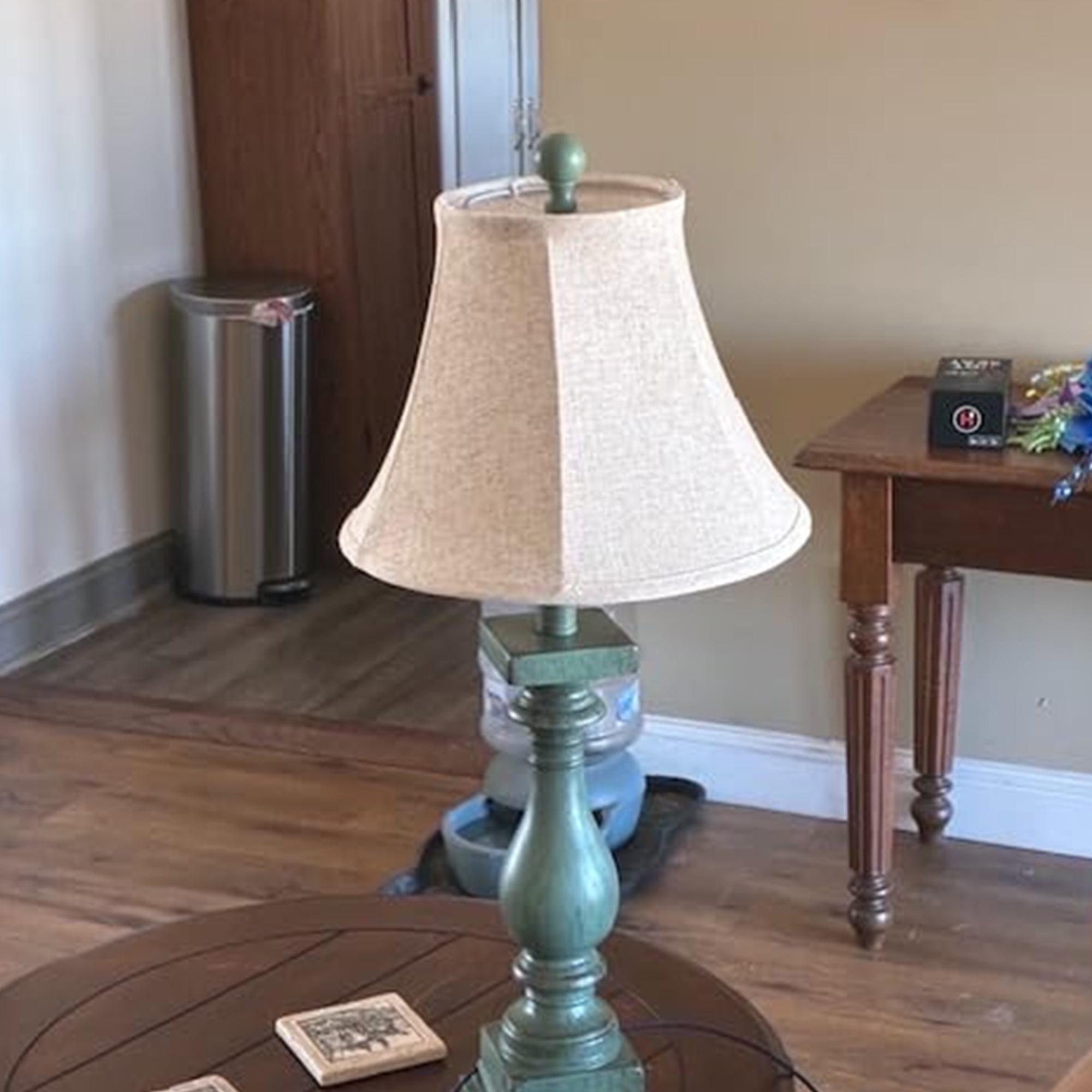 TOOTOO STAR Small Brown Lamp Shade for Table Lamps-Bell Bedside Lampshade