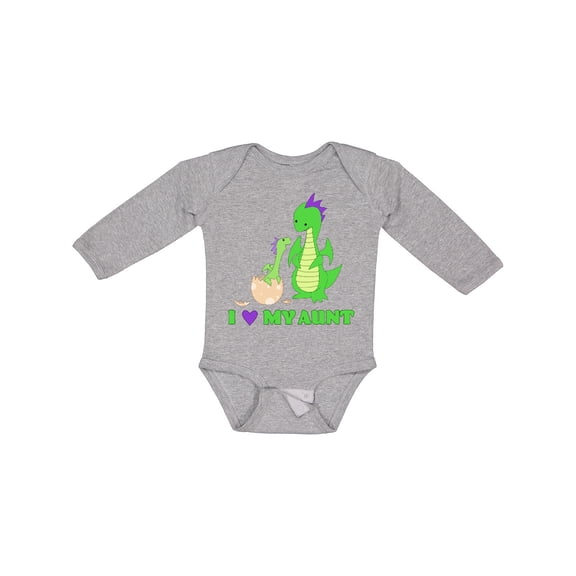 Inktastic I Love My Aunt Boys or Girls Long Sleeve Baby Bodysuit