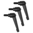 thumbnail image 1 of Uxcell 3Pcs M8 x 16mm Manijas de Perros Ajustables Rosca Macho Botón de Liberación Rápida Bloqueo Rotativo para Maquinaria de Torno, Negro, 1 of 6
