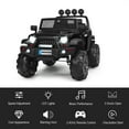 thumbnail image 5 of Gymax Electric Kids Ride On 12V Truck Car w/ MP3 Remote Control Black, 5 of 9