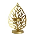 thumbnail image 2 of GUOOL Decoration Leaf Candlestick Wrought Iron Candle Holder Leaf Model Crafts Living Golden A, 2 of 9