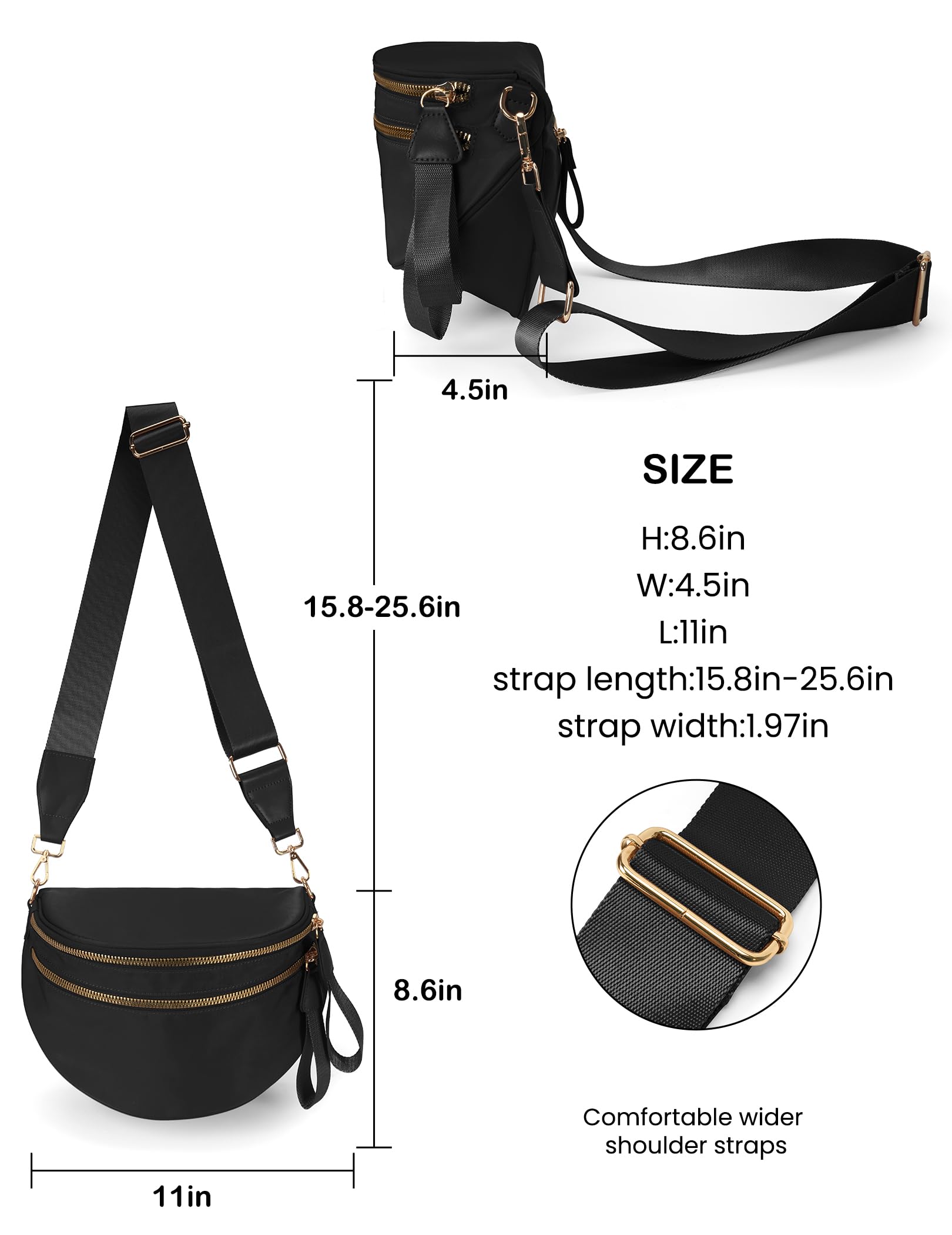 Pure Colour Crossbody Bag Bum Bag for Women,Spacious Wallets Purses Chest Belt Bum Bag,Oversized Bum Bag