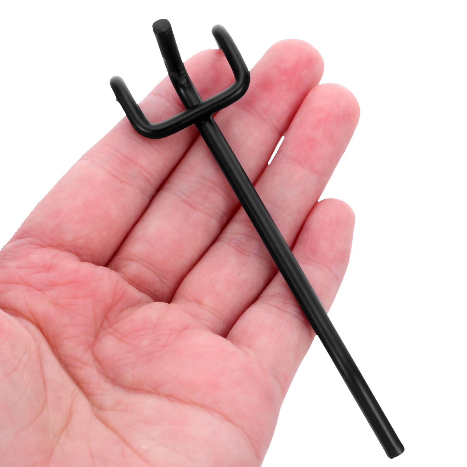 OUNONA 30Pcs Black Metal Pegboard Hooks with Sturdy Load Bearing for Home Organization