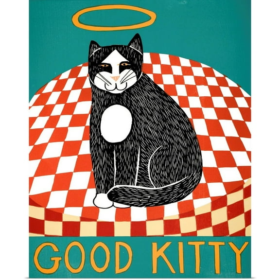 Great BIG Canvas | Rolled Stephen Huneck Poster Print entitled Good Kitty