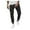 Black, variant on Men's Patchwork Pocket Full Length Sports Fitness Pants Black XXXL