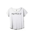 thumbnail image 1 of Thread Tank Mermaid Friends Women's Fashion Relaxed Slouchy Dolman T-Shirt Tee Heather White X-Large, 1 of 1