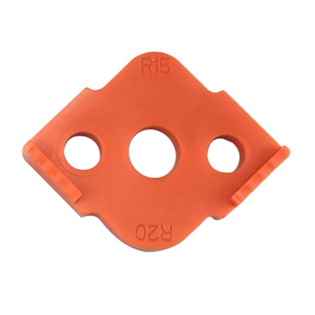 Herramientas de grabado de plantilla de arco para carpintería, localizador de ángulo R para mesas (naranja B)